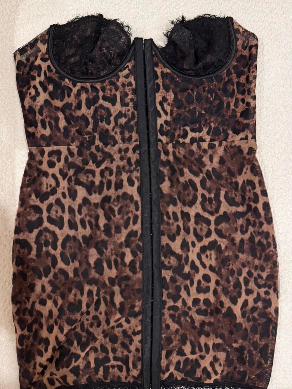 Dolls Kill Brown and Black Leopard Print Dress